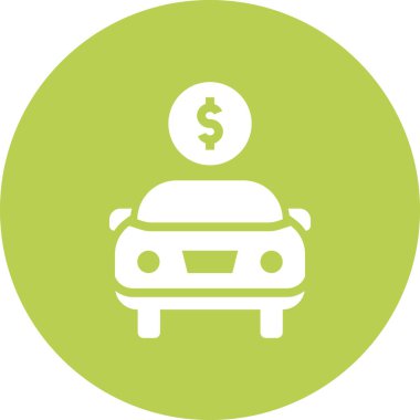 Araba galerisi. Web simgesi basit illüstrasyon 