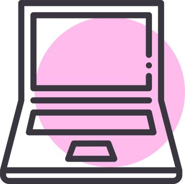 Bilgisayar. Web simgesi basit illüstrasyon