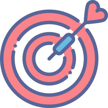 Hedef. Web simgesi basit illüstrasyon