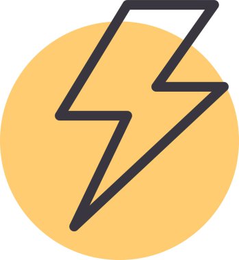 Bir yıldırım simgesinin vektör çizimi