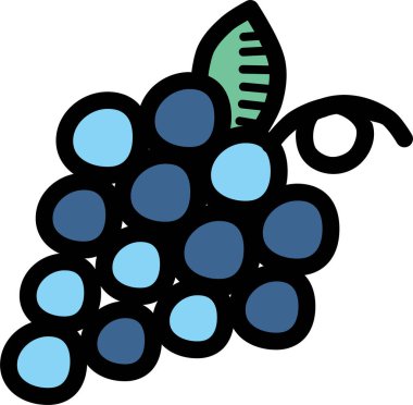 üzüm ikonu vektör illüstrasyonu 