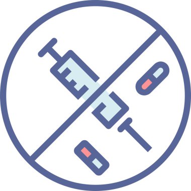 Hormonsuz. Web simgesi basit illüstrasyon