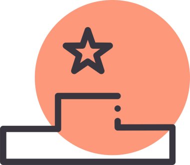 Podyum. Web simgesi basit illüstrasyon