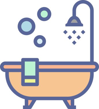 Küvet. Web simgesi basit tasarım