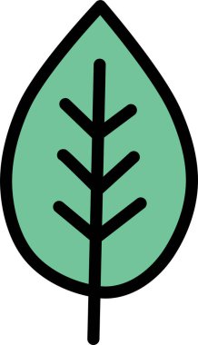 Yaprak ikonu vektör illüstrasyonu