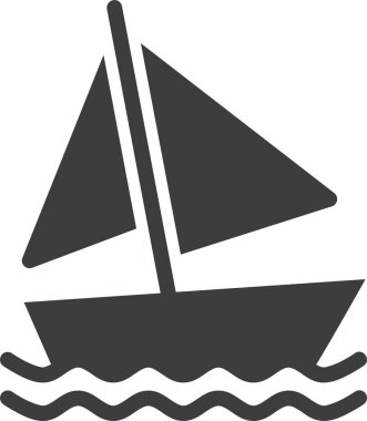 Tekne. Web simgesi basit illüstrasyon