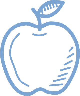 Elma. Web simgesi basit illüstrasyon