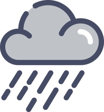 Yağmur. Web simgesi basit illüstrasyon