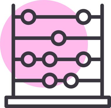 Abaküs. Web simgesi basit illüstrasyon