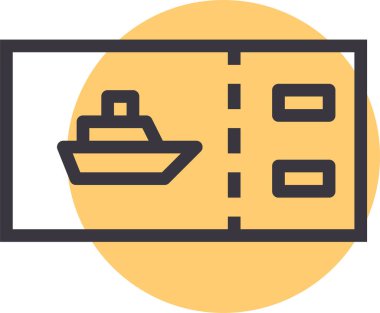 Yolcu gemisi. Basit resimleme