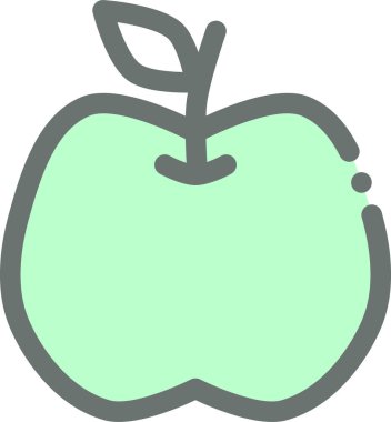 Elma. Web simgesi basit illüstrasyon