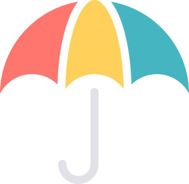 Şemsiye. Web simgesi basit illüstrasyon