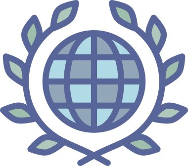 Küre. Web simgesi basit illüstrasyon