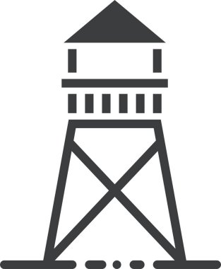 Deniz feneri. Web simgesi basit illüstrasyon