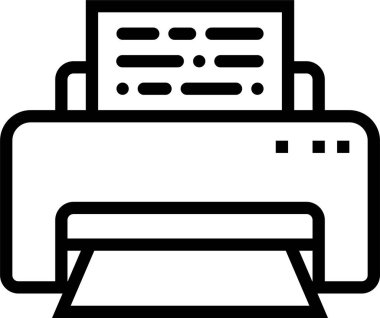 Yazıcı. Web simgesi basit illüstrasyon