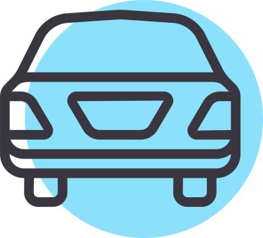 - Araba. Web simgesi basit tasarım