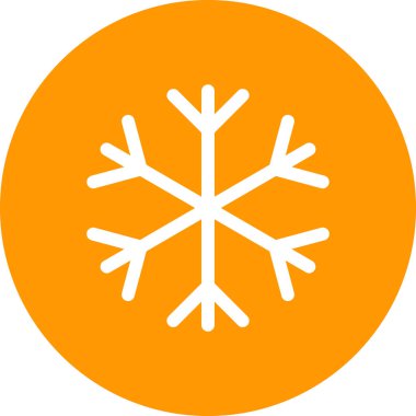 Yılbaşı kar tanesi simgesi, vektör illüstrasyonu