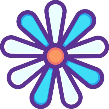 çiçek web simgesi basit illüstrasyon