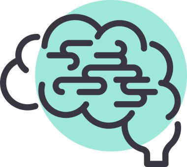 Beyin ve bulut, vektör tasarımı