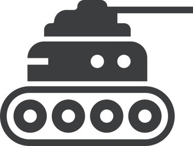 tank. Web simgesi basit illüstrasyon