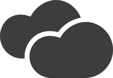 Bulut. Web simgesi basit illüstrasyon