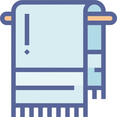 Havlu. Web simgesi basit illüstrasyon