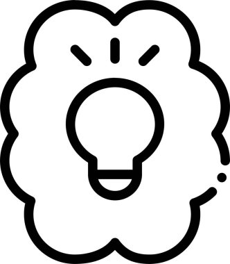 Bir fikrim var. Web simgesi vektör illüstrasyonu