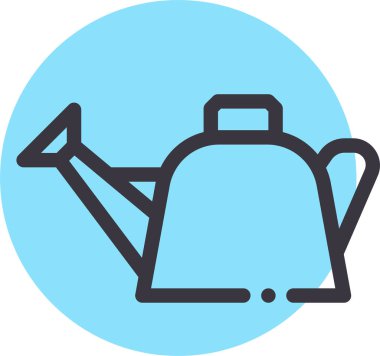 Bir çaydanlık simgesinin vektör illüstrasyonu