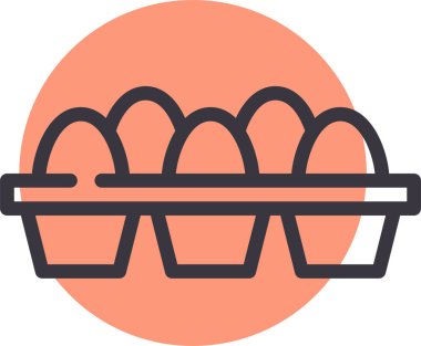 Yumurtalar. Web simgesi basit illüstrasyon