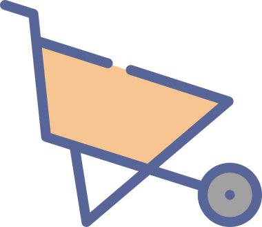 Alışveriş arabası. Basit resimleme