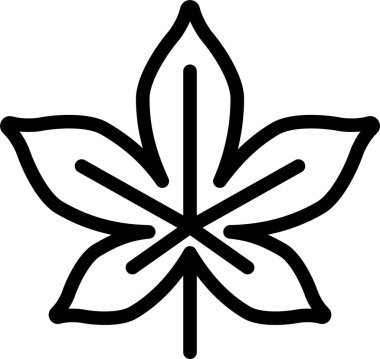 Yaprak. Web simgesi basit illüstrasyon