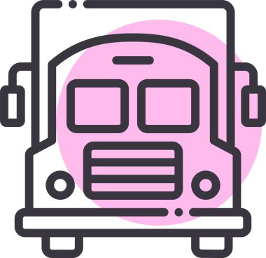 Otobüs. Web simgesi basit illüstrasyon