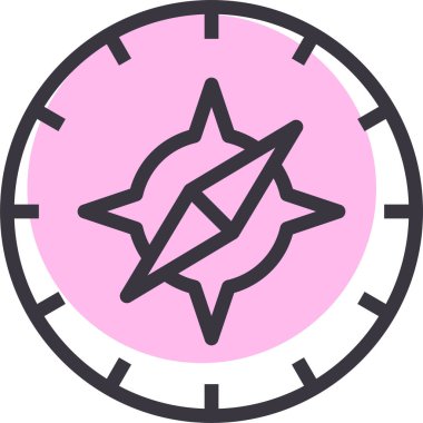 Pusula. Web simgesi basit tasarım 