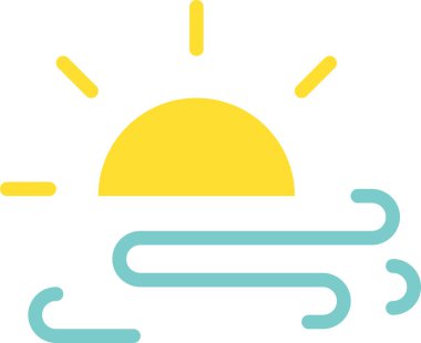 Güneş. Web simgesi basit illüstrasyon