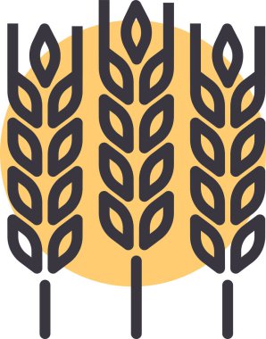 Buğday. Web simgesi basit illüstrasyon