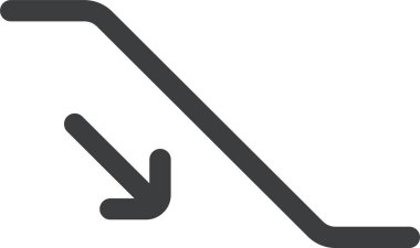 yürüyen merdiven ikonu vektör illüstrasyonu