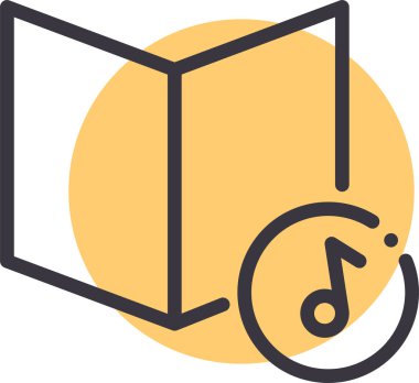 Ses kitabı. Web simgesi basit illüstrasyon