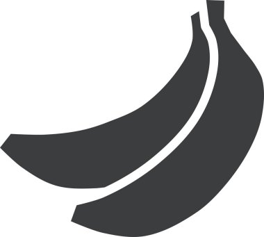 Muz. Web simgesi basit illüstrasyon