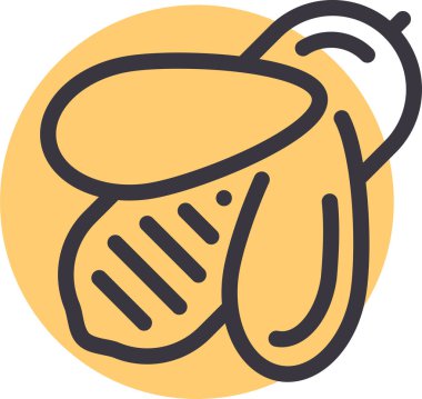 Arı. Web simgesi basit illüstrasyon