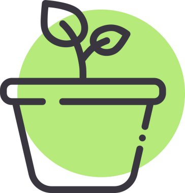 Bitki. Web simgesi basit illüstrasyon