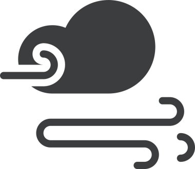 Rüzgâr. Web simgesi basit illüstrasyon