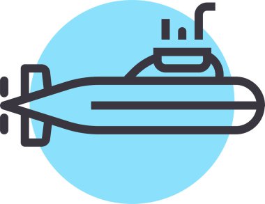 Denizaltı. Web simgesi basit illüstrasyon