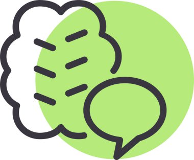 Beyin. Web simgesi basit illüstrasyon