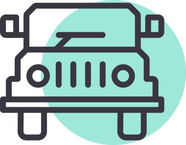 - Araba. Web simgesi basit illüstrasyon