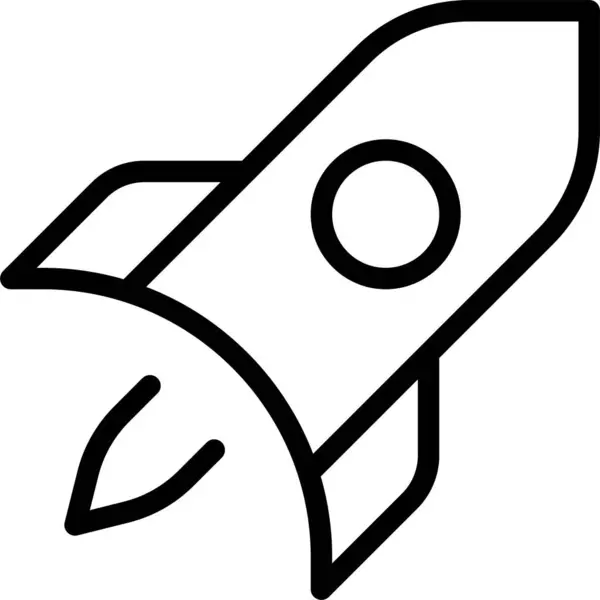 Rakéta Web Ikon Egyszerű Illusztráció — Stock Vector