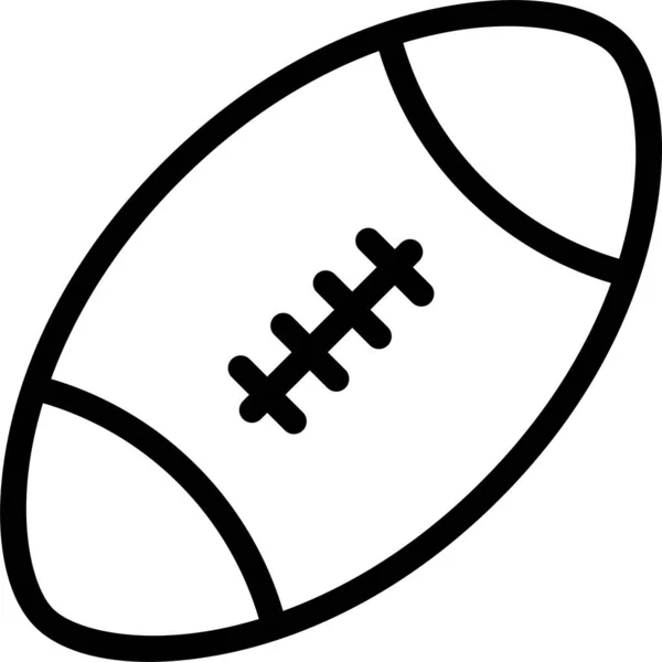 Palla Rugby Semplice Illustrazione — Vettoriale Stock