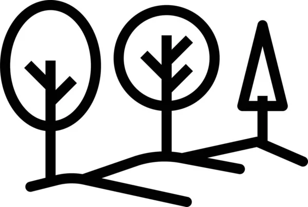 Дерево Веб Іконка Проста Ілюстрація — стоковий вектор