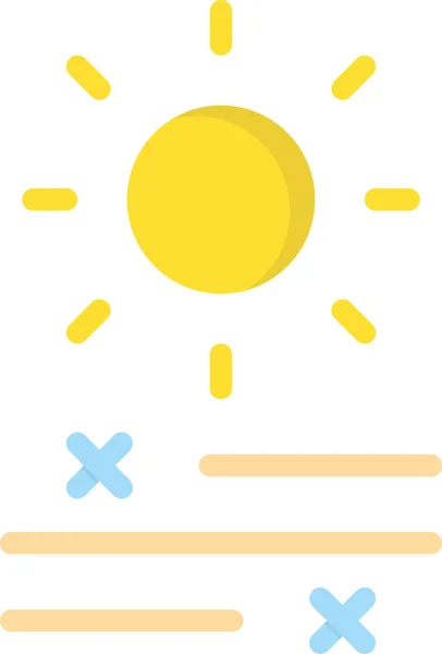 Sol Icono Web Ilustración Simple — Archivo Imágenes Vectoriales