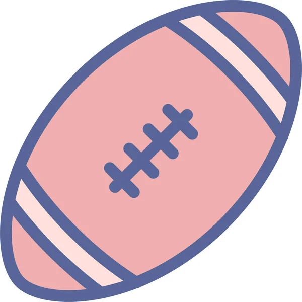 Icona Vettore Palla Rugby — Vettoriale Stock