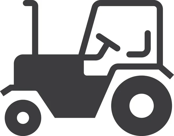 Tracteur Icône Web Illustration Simple — Image vectorielle